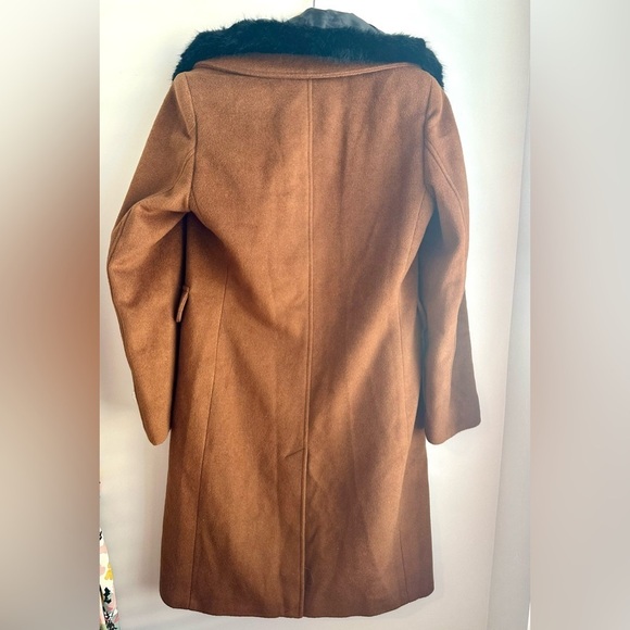 Calvin Klein Single Breasted Wool Blend Coat - Picture 6 of 6